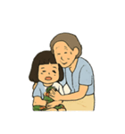 ばあばとわたしのあったかスタンプ（個別スタンプ：10）