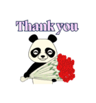 Lovely sticker panda（個別スタンプ：5）