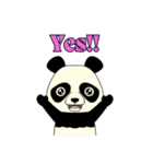 Lovely sticker panda(日本語版）（個別スタンプ：3）