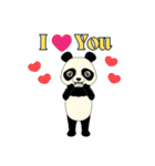 Lovely sticker panda(日本語版）（個別スタンプ：11）