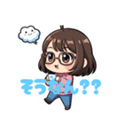 2頭身キャラスタンプ（個別スタンプ：21）