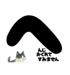 ていねい★白黒ねこのことばスタンプ（個別スタンプ：29）
