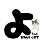 ていねい★白黒ねこのことばスタンプ（個別スタンプ：38）