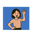 [アレンジ用]Y2Kっぽい女子02（個別スタンプ：4）