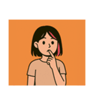 [アレンジ用]Y2Kっぽい女子02（個別スタンプ：5）