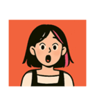 [アレンジ用]Y2Kっぽい女子02（個別スタンプ：13）