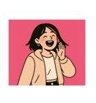 [アレンジ用]Y2Kっぽい女子02（個別スタンプ：16）