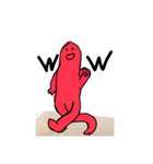 赤い変なヤツ（個別スタンプ：3）