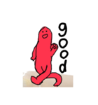 赤い変なヤツ（個別スタンプ：6）