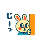 昭和レトロなうさぎの女の子スタンプ（個別スタンプ：15）