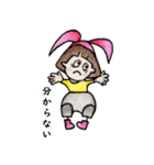 おかっぱ頭のバニーちゃん4（個別スタンプ：7）