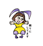 おかっぱ頭のバニーちゃん4（個別スタンプ：13）