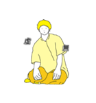 3つ-黄色バージョン（個別スタンプ：7）