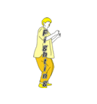 3つ-黄色バージョン（個別スタンプ：10）