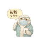 季節で使える4種の水彩フクロウスタンプ（個別スタンプ：27）