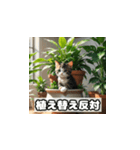 植物と昼寝ネコスタンプ（個別スタンプ：22）