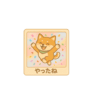 レトロ柴犬「しば丸」看板ポップ風（個別スタンプ：10）