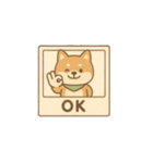 レトロ柴犬「しば丸」看板ポップ風（個別スタンプ：11）