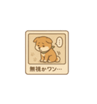 レトロ柴犬「しば丸」看板ポップ風（個別スタンプ：33）