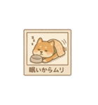 レトロ柴犬「しば丸」看板ポップ風（個別スタンプ：34）