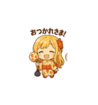 ゆるふわ可愛い浴衣女子の日常スタンプ1（個別スタンプ：3）