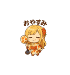 ゆるふわ可愛い浴衣女子の日常スタンプ1（個別スタンプ：7）