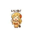 ゆるふわ可愛い浴衣女子の日常スタンプ1（個別スタンプ：10）