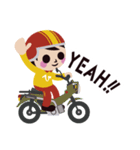 交通安全 STOP ！！ ひばりちゃん（個別スタンプ：3）