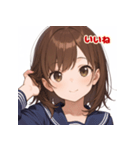 表情豊かな女の子 - かわいい日常スタンプ3（個別スタンプ：2）
