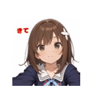 表情豊かな女の子 - かわいい日常スタンプ3（個別スタンプ：14）