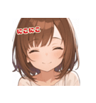 表情豊かな女の子 - かわいい日常スタンプ3（個別スタンプ：22）