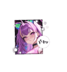 アイドルぶる女のコのスタンプ2（個別スタンプ：1）