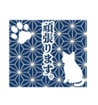 和柄と猫【挨拶】……………………….（個別スタンプ：14）