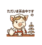 キュートなブタさん 貴族令嬢ピクセル（個別スタンプ：6）