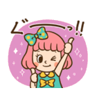 レトロなボブ子ちゃん（個別スタンプ：4）