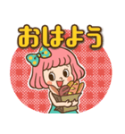 レトロなボブ子ちゃん（個別スタンプ：18）