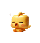 ブロックひよこ・ぐうたら日常（個別スタンプ：16）