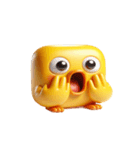 ブロックひよこ・ぐうたら日常（個別スタンプ：28）