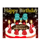 8月上旬❤️日付入り❤️誕生日おめでとう❣️（個別スタンプ：6）