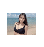 【動く】海！ビキニ！水着！可愛い美女（個別スタンプ：1）