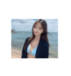 【動く】海！ビキニ！水着！可愛い美女（個別スタンプ：3）