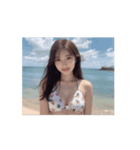 【動く】海！ビキニ！水着！可愛い美女（個別スタンプ：6）