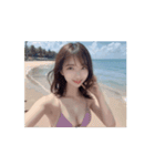 【動く】海！ビキニ！水着！可愛い美女（個別スタンプ：7）