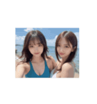 【動く】海！ビキニ！水着！可愛い美女（個別スタンプ：9）
