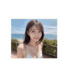 【動く】海！ビキニ！水着！可愛い美女（個別スタンプ：12）