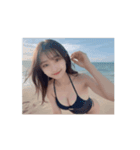 【動く】海！ビキニ！水着！可愛い美女（個別スタンプ：13）