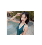 【動く】海！ビキニ！水着！可愛い美女（個別スタンプ：14）
