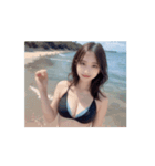 【動く】海！ビキニ！水着！可愛い美女（個別スタンプ：16）