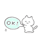 感情を伝える白いこねこスタンプ（個別スタンプ：2）