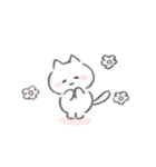 感情を伝える白いこねこスタンプ（個別スタンプ：3）